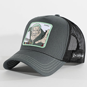 Capslab - Casquette Trucker Zoro Noir Gris Anthracite