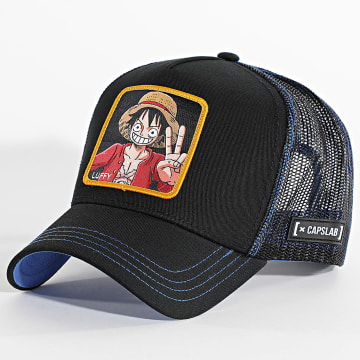 Capslab - Casquette Trucker Luffy Noir Bleu Roi