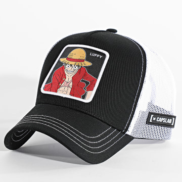 Capslab - Casquette Trucker Luffy Noir Blanc