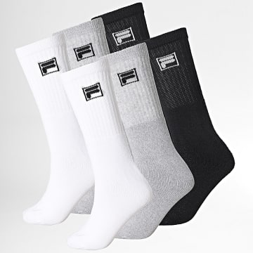 Fila - Lot De 6 Paires De Chaussettes F9000 Noir Gris Blanc
