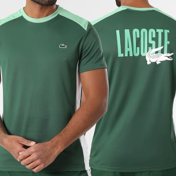 Lacoste - Tee Shirt Regular Fit Logo Crocodile Vert Clair Vert