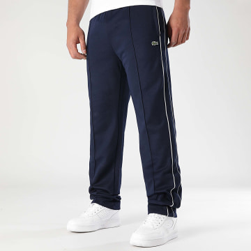 Lacoste - Pantalón de chándal azul marino regular fit con logo bordado de cocodrilo