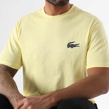 Lacoste - Tee Shirt Big Logo Jaune