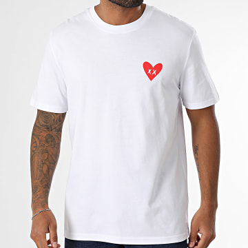 Luxury Lovers - Oversize Heart Tee Shirt Blanco