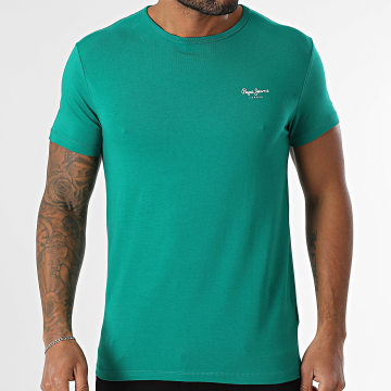 Pepe Jeans - T-Shirt Slim Original Basic PM508212 Grün