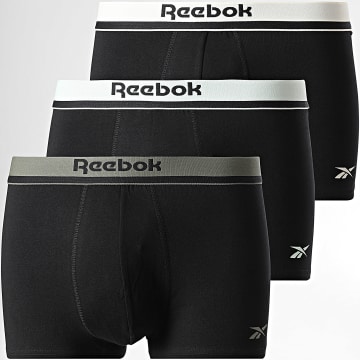 Reebok - Lote de 3 Boxers 15061 Negro Beige Caqui Verde Claro