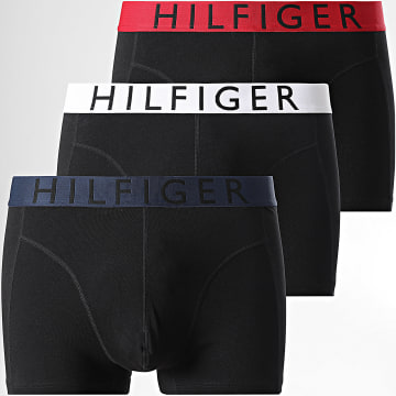 Tommy Hilfiger - Lot De 3 Boxers 3465 Noir Blanc Rouge Bleu Marine