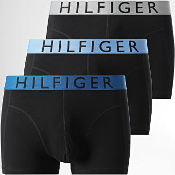 Tommy Hilfiger - Lot De 3 Boxers 3465 Noir Bleu Roi Bleu Clair Gris