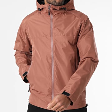 Classic Series - 2408 Giacca marrone con cappuccio e zip