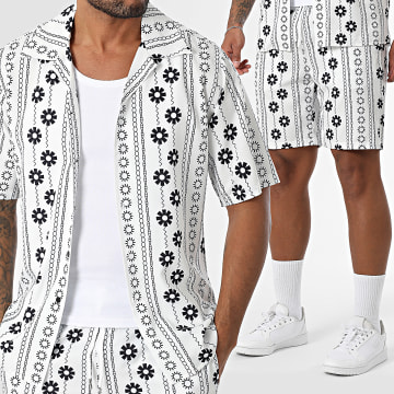 Classic Series - Ensemble Chemise Manches Courtes Et Short Jogging 038 Blanc