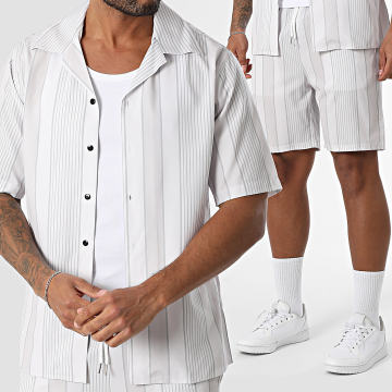 Classic Series - Ensemble Chemise Manches Courtes Et Short Jogging 035 Gris Clair