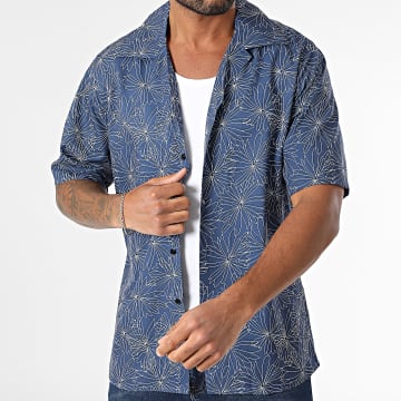 Classic Series - Hemd Kurzarm 046 Marineblau Floral