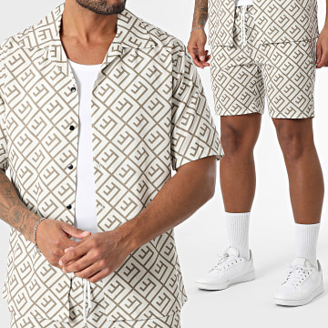 Classic Series - Ensemble Chemise Manches Courtes Et Short Jogging 034 Beige