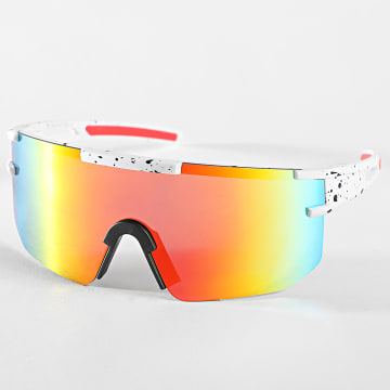 Classic Series - Lunettes De Soleil 390 Blanc Rouge Orange Jaune Iridescent