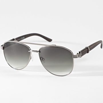 Classic Series - Lunettes De Soleil 374 Argenté Noir