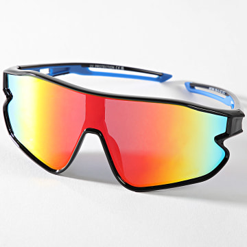 Classic Series - Gafas de sol iridiscentes 388 Negro Rojo Amarillo