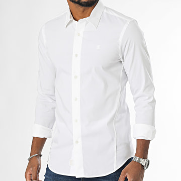 G-Star - Royal Poplino shirt met lange mouwen D25176-D321 Wit