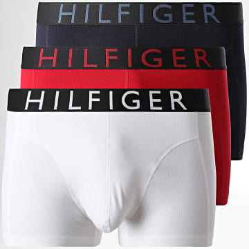 Tommy Hilfiger - Lot De 3 Boxers 3464 Noir Bleu Marine Blanc Rouge