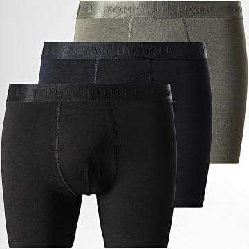 Tommy Hilfiger - Lot De 3 Boxers 3393 Noir Bleu Marine Vert Kaki