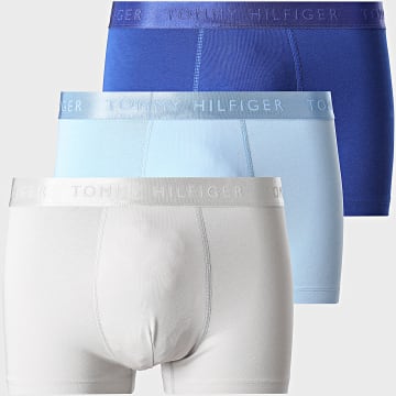 Tommy Hilfiger - Lot De 3 Boxers Trunk 2760 Bleu Roi Gris Bleu Clair