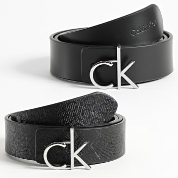 Calvin Klein - Ceinture Réversible Femme Belt 3.0 Mono 2934 Noir