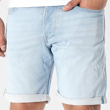 Jack And Jones - Short Jean Regular Fit Rick Icon Bleu Wash