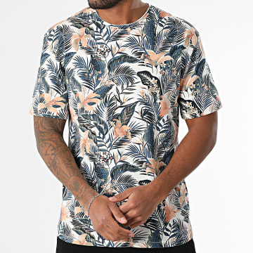 Jack And Jones - Camiseta Bryan Blanca Azul Marino Naranja