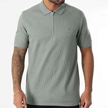 Jack And Jones - Polo-Shirt mit kurzen Ärmeln und Reißverschluss Austin Grün