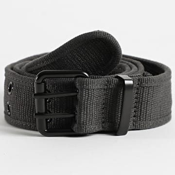 Urban Classics - Cinturón de lona con doble hebilla TB5823 Gris antracita