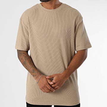 Urban Classics - Tee Shirt Oversize Large Waffle TB6676 Beige