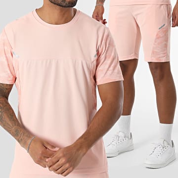 Zayne Paris  - Ensemble Tee Shirt Et Short Jogging 150 Saumon Camouflage