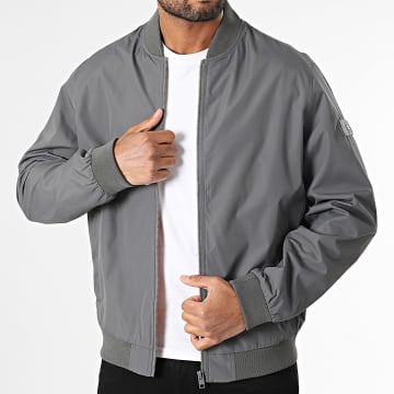 Jack And Jones - Montana Giacca con zip grigio antracite