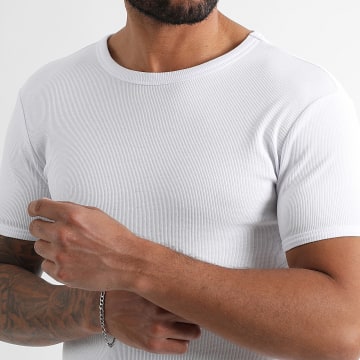 LBO - T-Shirt Côtelé Uni 3779 Blanc