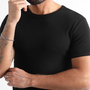 LBO - Tee Shirt Ribbed Plain 3808 Negro