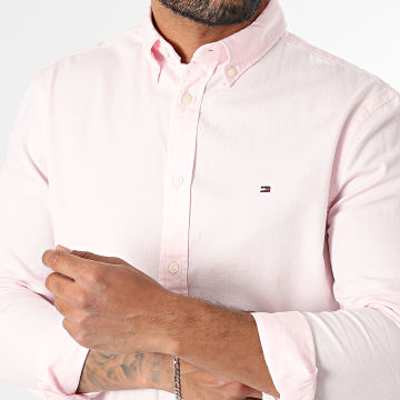 Tommy Hilfiger - Chemise Manches Longues Slim Flex Dobby 8556 Rose