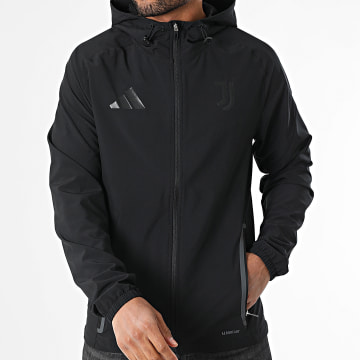 Adidas Sportkleding - Juventus Jas met kap met rits JW4685 Zwart