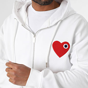 ADJ - Chique Hart Zip Sweat 1824 Wit Rood