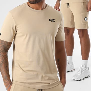 Comme Des Loups - Ensemble Tee Shirt Et Short Jogging Classico Beige
