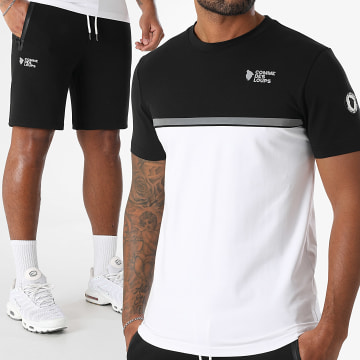 Comme Des Loups - Conjunto de camiseta blanca negra y pantalón corto Everest