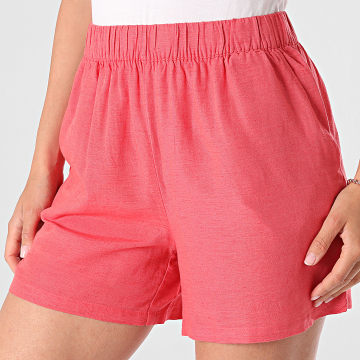 Only - Short Jogging Femme Caya Linen Rouge