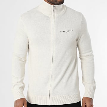 Tommy Jeans - Cardigan Zippé Slim Linear 1301 Beige