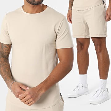 Uniplay - Beige Tee Shirt and Jogging Shorts Set