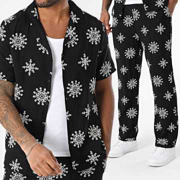 Uniplay - 132 Set camicia e pantaloni neri a maniche corte