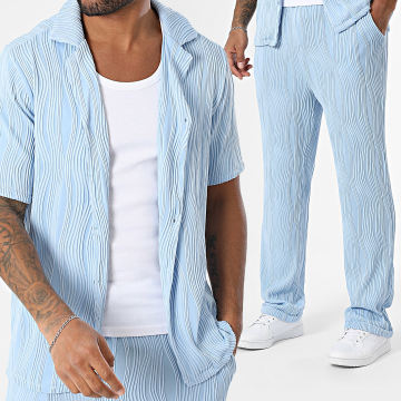 Uniplay - Ensemble Chemise Manches Courtes Et Pantalon 131 Bleu Clair