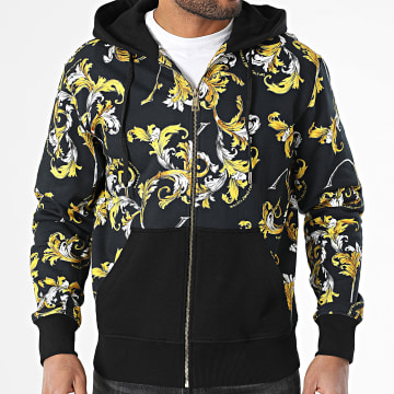 Versace Jeans Couture - Barocco Outline 78GAI3Z1 Sudadera con capucha y cremallera Renaissance negra