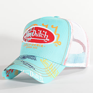 Von Dutch - Cas1 Trucker Cap Blanco Azul Claro