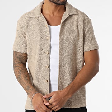 Classic Series - Chemise Manches Courtes Ajourée 035 Beige