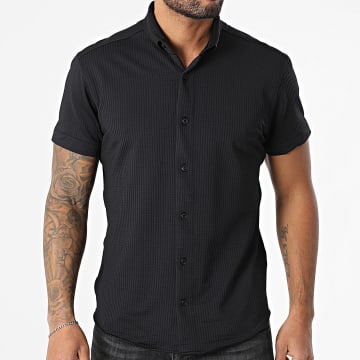 Classic Series - Chemise Manches Courtes Côtelée 022 Noir