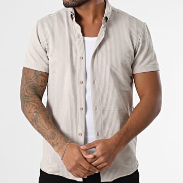 Classic Series - Chemise Manches Courtes Côtelée 022 Beige