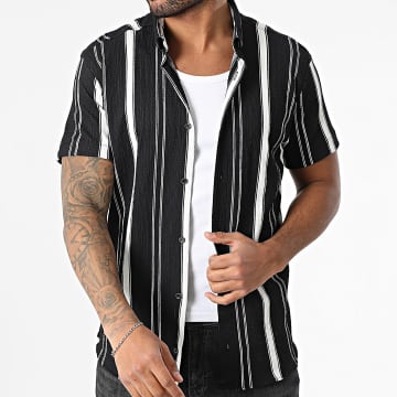 Classic Series - Chemise Manches Courtes A Rayures 016 Noir